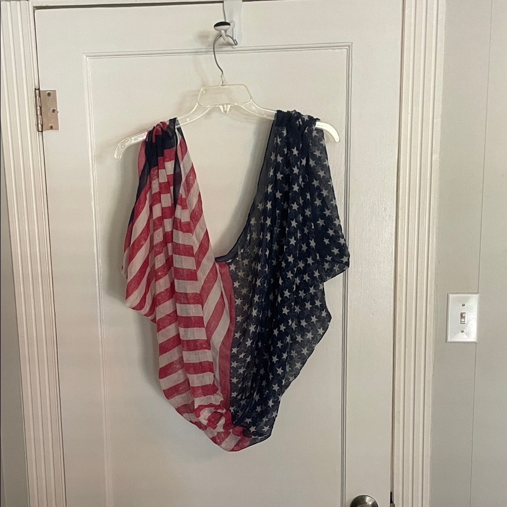 American Flag Patterned Scarf